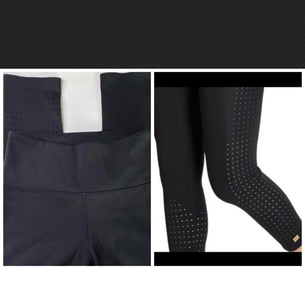 AURUM HIGH RISE LEGGINGS MOISTURE WICKING BREATHABLE HOLES ON SIDES SIZE S/P
